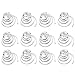 Bodhi2000® 12pcs Clear Crystal Swirl Hair Twists Coils Spirals Hair Pin Clip Accessories
