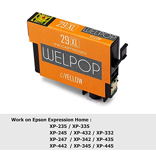 WELPOP Kompatibel Ersatz für Epson 29XL Druckerpatronen, (3 Schwarz,1 Blau,1 Rot,1 Gelb), Hoher Reichweite Kompatibel mit Epson Expression Home XP-235 XP-335 XP-245 XP-432 XP-332 XP-247 XP-342 XP-435 XP-442 XP-345 XP-445 - 4
