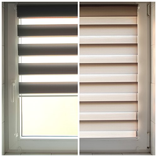 Doppelrollo Beige 95x150cm Klemm Fix Rollo - 4