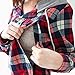 Bearsland Women's Breastfeeding and Nursing Plaids Hoodie Shirt