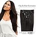 Clip In Human Hair Extensions 14inch 100g Natural black DOUBLE WEFTS Thick Full Head Remy Real Natural Hair Extensions