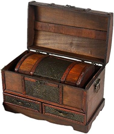 Lost Deer Classical Wooden Embossed Flower Pattern Jewelry Box Storage Organizer Pack of 2 , picture jewelry box