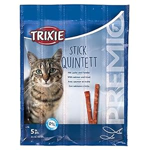 Trixie Premio Stick Quintett Friandise salmón/Trucha para Gato 5 × 5 G