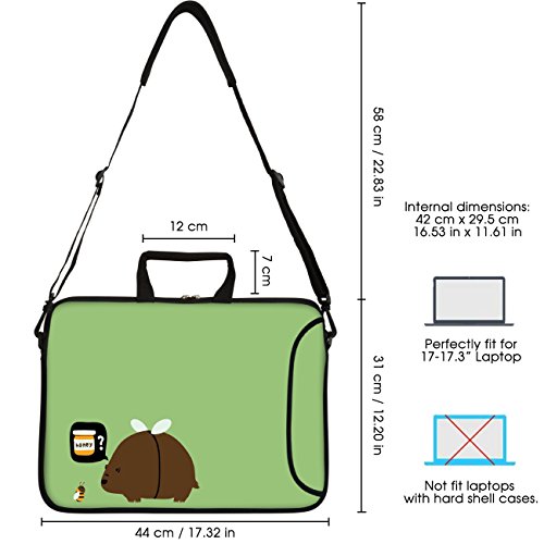 Sidorenko 17-17 3 Zoll Laptoptasche   Laptop Umh  ngetasche  Stilvolle Designer - Computer - Notebook-Schultertasche aus Neopren Schmutz- und Wasserab