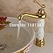 Produktbild TougMoo Luxus Gold Kupfer White Black Diamond Körper Messing heiße und kalte Mischung Deck montiert Wasserhahn Bt-3 W, Messing, Weiß