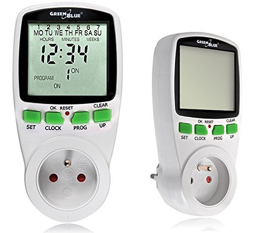 Bluegreen - Greenblue gb105 Contador Digital Temporizador semanal Salida 16 Prog. 7 días 230 v 16 a New