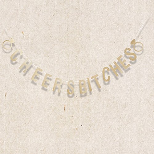 Gazechimp CHEERS BITCHES Hen Partei Banner Girlande Dekoration Hochzeit Braut Ammer - 5