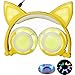Produktbild USB Ladegerät faltbar Katze Ohr Draht verstellbar hearsets Kopfhörer Flash Blau Licht für iPhone 7//6S/iPad, Android Handy, MacBook weiß
