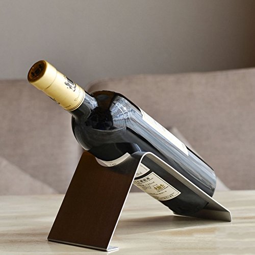 JiaQi Dekorative Wine Bottle Holder,Edelstahl Weinregal Dekoration Weinflasche Halter Dekorative Kreativ
