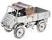 Produktbild Schraubenmännchen Unimog Modell-LKW 24 cm " Universal-Motor-Gerät " - Metall Art Geschenkideen Deko LKW-Modell - hochwertige Original Trucker - Schraubenmännchen Fahrzeuge handgefertigt