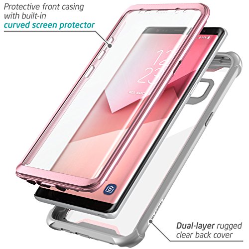Funda Samsung Galaxy Note 8 i-Blason Ares con protectores de pantalla incorporados para Samsung Galaxy Note 8 2017 transparente rosa Funda Samsung Galaxy Note 8 i-Blason Ares con protectores de pantalla incorporados para Samsung Galaxy Note 8 2017 transparente rosa