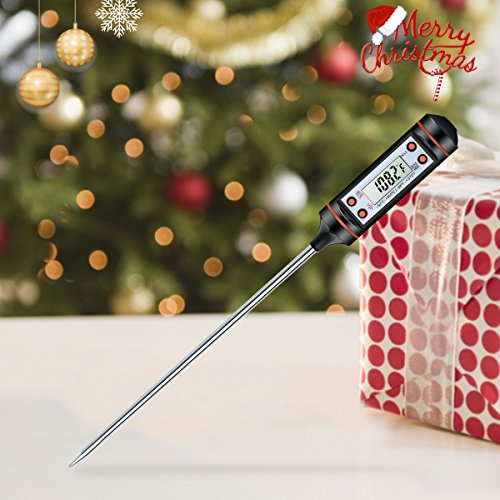 AMIR Digitale Küchenthermometer, Haushaltsthermometer, sofort lesbar mit langer Sonde, LCD-Bildschirm. Ideal für Braten, Grill, BBQ und Badewasser - 7