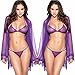 Produktbild Damen Sexy Dessous,ALISIAM Fashion Rassige Muslin Unterwäsche Mädchen Uniformen Versuchung Schritt Bademantel Sexy Pyjamas Nachthemd mit Wimpernmuster (S, Lila)