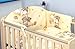 3 PCS NURSERY BABY BEDDING SET TO FIT COT & COT BED (to fit cot bed 140x70cm, Ladders Cream/Yellow)