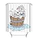 Produktbild HLJ Exquisite Doggie Druck Duschvorhang Kreative Wasserdichte Mehltau Duschvorhang Badezimmer Duschvorhang