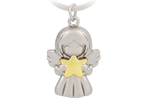 GZXYA Portachiavi angelo custode, ciondolo portafortuna, angelo con cuori per esami o auto, adatto come regalo per donne, fidanzate, colleghe.（1274）