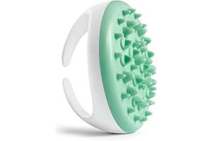 Pinkiou Silicone Body Scrubber Body Brush Massager Relaxing Scrub Soft Massager for All Kinds of Skins-Easy to Use and Clean (Green)