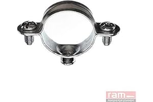 RAM CHEVILLES ET FIXATIONS Ram - Collier Simple Métalliques Acier, 20mm, Argent, Sachet de 10