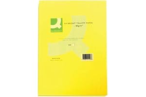 Papel color q-connect din a4 80gr amarillo intenso paquete de 500 hojas