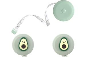 LTDOOIT 2 Pcs Tape Measure Body Sewing Tailors Double Sided, Fabric Metric Retractable Soft Small Clothes Flexible Tape Measures Plastic Fibre Glass, Measuring Tape For Body Measurements 60 Inches 150 Cm