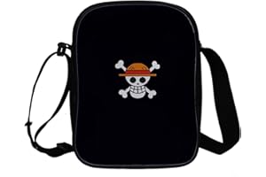 WANHONGYUE Anime One Piece Monkey D Luffy Bolso Bandolera Bolso Mensajero de Hombre y Mujer Bolsos Cruzados Pequeño Bolsos Mano Crossbody Bag 1032/3