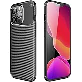 Spia Apple iPhone 13 Pro Max Case Black Carbon Silicone Original Flexible Thin Improved Durable Anti-Shock Protective Ye