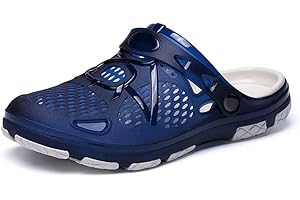 HAFIOT Uomo Zoccoli Spiaggia Giardinaggio Gomma Ospedale Esterno Pantofole Estate Sandali Nero Blu Giallo 40-45