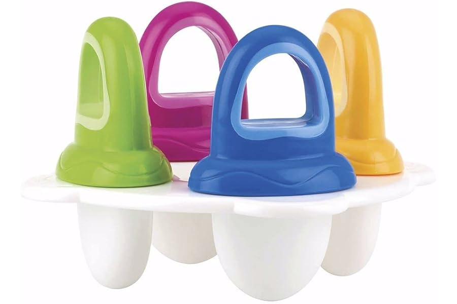 Nuby - Bandeja para polos - Recipiente para preparar 4 polos - Moldes para polos para bebés y niños - Multicolor - 6+ meses -