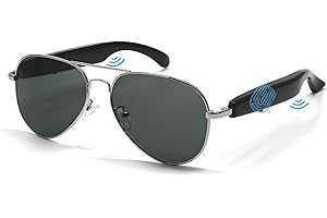 LONGLU Smart Glasses, AI Smart Glasses with Hyper MZT App - Real-Time 100+ Language Translation, Touch Photography, UV400 Protection & Bluetooth 5.4 (Gray)