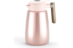 Thermal Coffee Carafe Jugs, UYOTBKEUB 1.8L 304 Stainless Steel Insulated Coffee and Tea Pot,Coffee Warmer Drink Dispenser for Coffee,Tea,Beverage