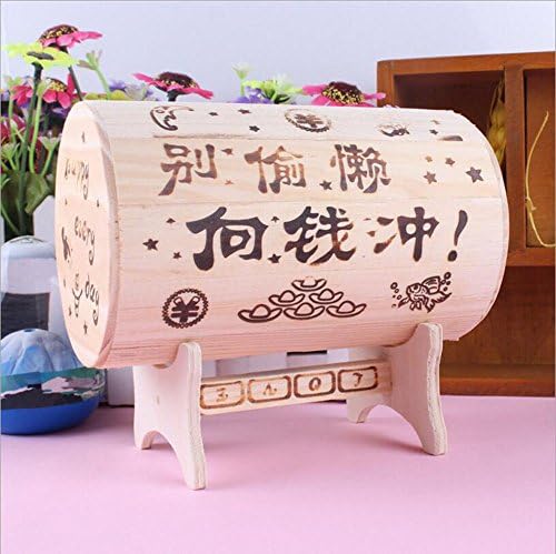 Piggy Bank Wooden Piggy Bank Coin Pots Creative Decorative Handicrafts Wooden Piggy Bank
