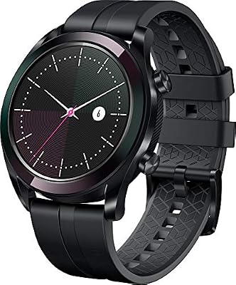 Huawei Watch GT Elegante- Montre Connectée (GPS, Ecran AMOLED tactile, boitier Inox 42mm, autonomie jusqu'à 7 jours) avec Bracelet Noir