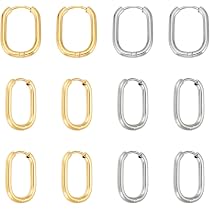 Orecchini A Cerchio Huggie In Acciaio Inossidabile 12mm - Set Da 12 Pezzi, Ipoallergenici, Color Oro E Argento, Ideali Per DIY E Creazione Gioielli