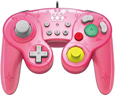 HORI Battle Pad (Peach) - Manette USB style GameCube pour Switch - Officielle Nintendo