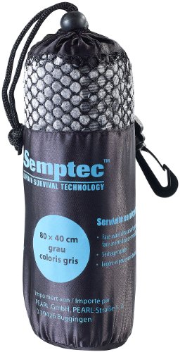 Semptec Urban Survival Technology Mikrofaser-Handtuch, 2 versch. Oberflächen, 80 x 40 cm, grau