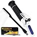Produktbild 0-80% Volume Percent ATC -10-30°C Optics Alcohol Refractometer, For Alcohol Liquor production, Spirit Alcohol Measurement, Ethanol with water, Distilled beverages, Winemakers, with EXTRA LED light & pipette