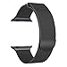 Produktbild Für Apple Watch Series 4 Armband 44mm,Colorful iWatch Luxus Milanese Edelstahl Handgelenk Ersatzband Armbänder mit Starkem Magnetverschluss für Apple Watch Series 4 44mm, Schwarz