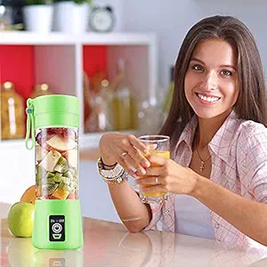 Prakal Portable Electric USB Juicer Bottle Blender for Making Juice, Travel Juicer for Fruits and Vegetables, Fruit Juicer for All Fruits, Juice Maker Machine, 6 Blades (Multi colour)