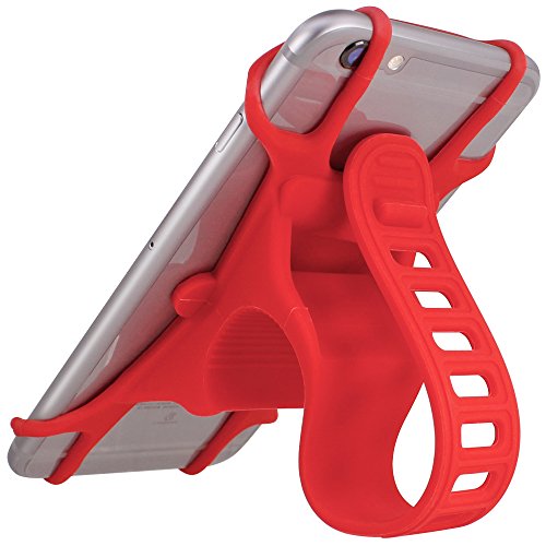 Supporto Bici Smartphone, AFUNTA 2 Packs Silicone Porta Bike Cellulare Mount Installa sul Manubrio per Biciclette il Support per Smartphone 4