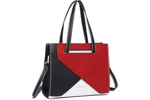 Miss Lulu Borsa a Mano da Donna Borsa a Mano alla Moda, Borsa a Tracolla, con Tracolla Regolabile, Può Contenere Tablet da 9,7 ', Può Cambiare la Corrispondenza a Blocchi di Colore