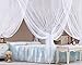 Smallwise Trading White Colour Four Corner Poster Bed Canopy