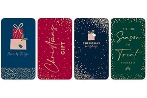Tallon Festive Wonderland Glam Stylish Christmas Money Wallets Xmas for Cash Gifts/Envelopes - Pack of 4, Stylish Glam Designs