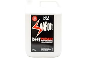 NAF Off Deet Power Performance Clear 5L – High-Strength Insect Repellent for Horses – With 19% DEET – Long-Lasting Protection Against Flies, Midges & Biting Insects