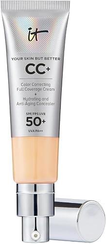 IT Cosmetics, Base de Maquillaje, Tratamiento Antiedad e Hidratante con SPF50+, Cobertura Total, Acabado Natural, 12 Tonos Di