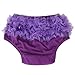Baby Girl's Pure Cotton Ruffle Pants Bloomers Nappy Cover - S Purple