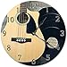 Produktbild Mari57llis Wall Clock 15" Round Wood Clock, Vintage The Amazing Taylor Guitar Clock - Printed Clock Wooden Decorative Silent Non Ticking Round Wall Clock Hanging Clock