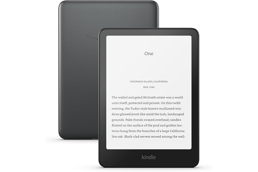 Amazon Kindle Paperwhite Signature Edition (newest gen) – Our fastest Kindle with an auto-adjusting front light, wireless charging and weeks of battery life – 32 GB – Without Ads - Metallic Black