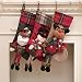 Produktbild Chrismas Sock Home Weihnachtsstrümpfe hängen Plaid Leinen Stereo Socken Geschenk Tasche Kamin Dekoration Baumschmuck Süßigkeiten Socken