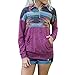 Produktbild Sannysis Hoodie Damen Bauchfrei Damen Kontrastfarbe Pulli Pullover Rollkragen Sweatshirt Kapuzenpulli Top Hoodies