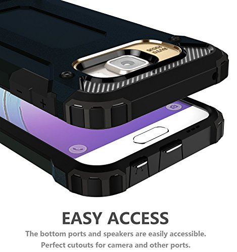 Galaxy A3 2016 Funda  Pasonomi    Pesada   Doble Capa  Carcasa de Protecci  n Hibrida Armadura Funda para Samsung Galaxy A3 2016  Azul oscuro